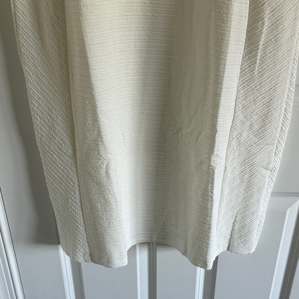 NWT Lumiere Textured White Shift Dress Size Large - Picture 3 of 7